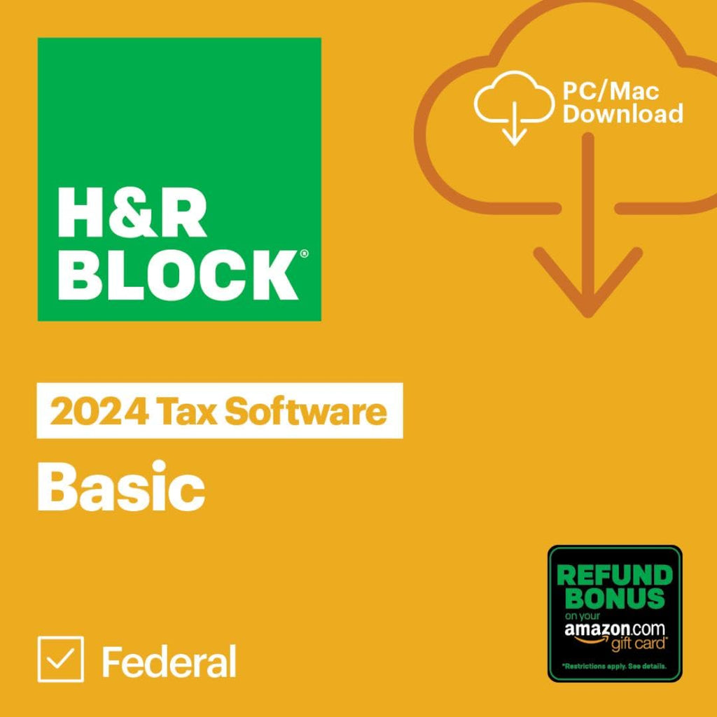H&R Block Tax Software Basic 2024 Win/Mac [PC/Mac Online Code]