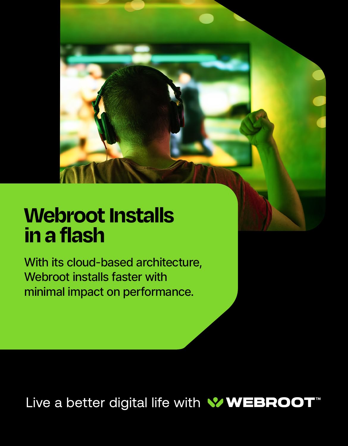 Webroot Antivirus for PC Gamers 2026 | 1 Device | 1 Year Download + System Performance Optimizer